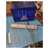 Miller Lite Neon Beer Sign (Blue) & Coors Light Sign - Vintage Advertising