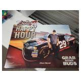 Budweiser 29 Happy Hour NASCAR Poster - Grab Some Buds