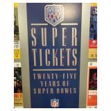 Framed Super Bowl Tickets Collage - XXV 25 Years of Super Bowls NFL Display