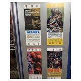 Framed Super Bowl Tickets Collage - XXV 25 Years of Super Bowls NFL Display