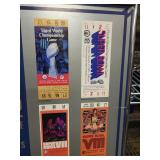 Framed Super Bowl Tickets Collage - XXV 25 Years of Super Bowls NFL Display