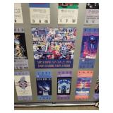 Framed Super Bowl Tickets Collage - XXV 25 Years of Super Bowls NFL Display
