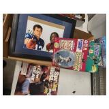 Framed Signed NFL Photo & Vintage Starting Lineup Figures - Sports Memorabilia