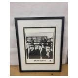 Bon Jovi Signed Photo Framed Print - Black & White Band Portrait with Autographs