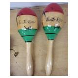 Maracas - Puerto Rico Hand-Painted 2-Piece Set