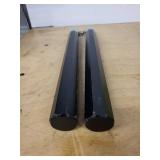 Nunchaku - Black Hexagonal Handles with Chrome Caps & Short Chain