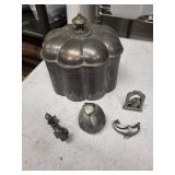 Godinger Flower-Shaped Silver Trinket Box - Velvet Red Interior