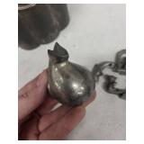 Godinger Flower-Shaped Silver Trinket Box - Velvet Red Interior