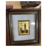 Ben Franklin Bust - Federal Savings Plaque, London Print Framed, Genuine Leather Accessories