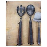 WM Rogers Mfg Co Vintage Silverplate Flatware Set with Wood Handles - 7-Piece