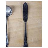 WM Rogers Mfg Co Vintage Silverplate Flatware Set with Wood Handles - 7-Piece