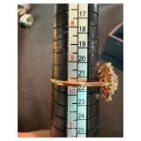 925 Sterling Silver Clear Stone Floral Halo Ring Size 10 Good