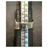 Silver Tone Teal Rhinestone Crossover Band Rings 2 Pc Lot Sizes 5 & 9