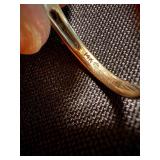 Vintage 14K Gold 3 Stone Diamond Ring w Accent Stones MDS Good