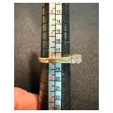 Vintage 14K Gold 3 Stone Diamond Ring w Accent Stones MDS Good