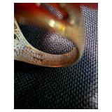 Vintage Sterling Silver Ring Lot 2 Gold Tone Sculptural Size 8
