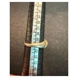 Vintage Sterling Silver Ring Lot 2 Gold Tone Sculptural Size 8