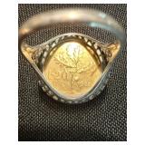 Mixed Fashion Ring Lot 4 Pc Italian Coin Ring Heart Band Openwork
