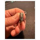 Mixed Fashion Ring Lot 4 Pc Italian Coin Ring Heart Band Openwork