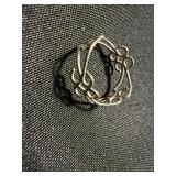 Mixed Fashion Ring Lot 4 Pc Italian Coin Ring Heart Band Openwork