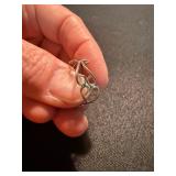Mixed Fashion Ring Lot 4 Pc Italian Coin Ring Heart Band Openwork