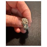 4 Pc Ring Lot Sterling Silver 925 Turquoise Abalone Inlay Mixed Sizes