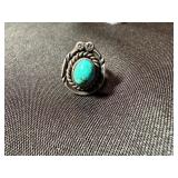 4 Pc Ring Lot Sterling Silver 925 Turquoise Abalone Inlay Mixed Sizes