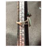4 Pc Ring Lot Sterling Silver 925 Turquoise Abalone Inlay Mixed Sizes