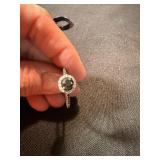 Unbranded Fashion Ring Lot Black Band Halo Ring Dark Stone See Photos