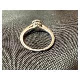 Unbranded Fashion Ring Lot Black Band Halo Ring Dark Stone See Photos