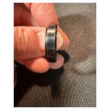 Unbranded Fashion Ring Lot Black Band Halo Ring Dark Stone See Photos