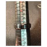 Unbranded Fashion Ring Lot Black Band Halo Ring Dark Stone See Photos