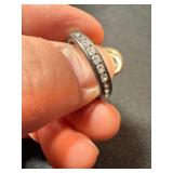 Mixed Fashion Ring Lot 5 Pc Sterling 925 CZ Band Plus Silver Tone Rings