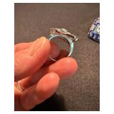 Unbranded Costume Ring Lot 2 Blue Rhinestone Statement Cocktail Rings