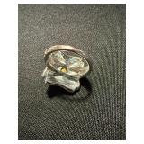 Unbranded Costume Ring Lot 2 Blue Rhinestone Statement Cocktail Rings