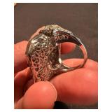 Unbranded Costume Ring Lot 2 Blue Rhinestone Statement Cocktail Rings