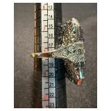 Unbranded Costume Ring Lot 2 Blue Rhinestone Statement Cocktail Rings