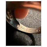 Sterling Silver Ring Lot .925 Clear Solitaire & Blue Stone Cluster