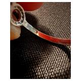 Red Stone Ring Lot 2 Pc Silver Tone 925 Marked Sterling One See Photos