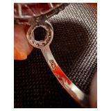 Lot of 2 Red Pink Statement Fashion Rings Silver Tone Size 6 Plus