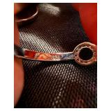 Silver Tone Red Stone Fashion Rings Pair Statement Costume Jewelry