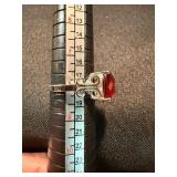 Silver Tone Red Stone Fashion Rings Pair Statement Costume Jewelry