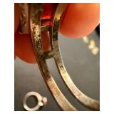 Sterling Silver Red Stone Ring Lot 2 Pc Square Halo Style See Photos
