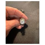 Unbranded Costume Rings Lot 2 Silver Tone Large Stone Statement