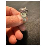 Unbranded Costume Rings Lot 2 Silver Tone Large Stone Statement