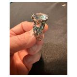 Unbranded Costume Rings Lot 2 Silver Tone Large Stone Statement