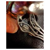 Unbranded Costume Rings Lot 2 Silver Tone Large Stone Statement