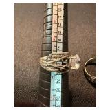 Unbranded Costume Rings Lot 2 Silver Tone Large Stone Statement