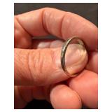 14K 10K Gold Ring Lot 3 Pc Band Red Stone Cluster See Photos