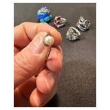 Mixed Costume Fashion Ring Lot 6 Pc Rhinestone Pearl Statement Rings